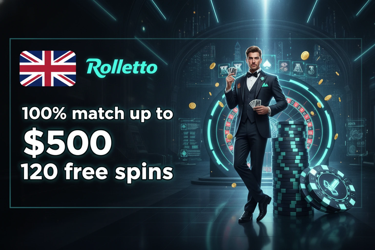 Rolletto UK Licensed Casino Sports Betting and Crypto Platform